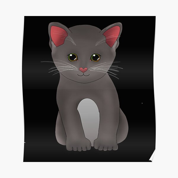 "Cute Kitty" Poster for Sale by pifflemissile Redbubble