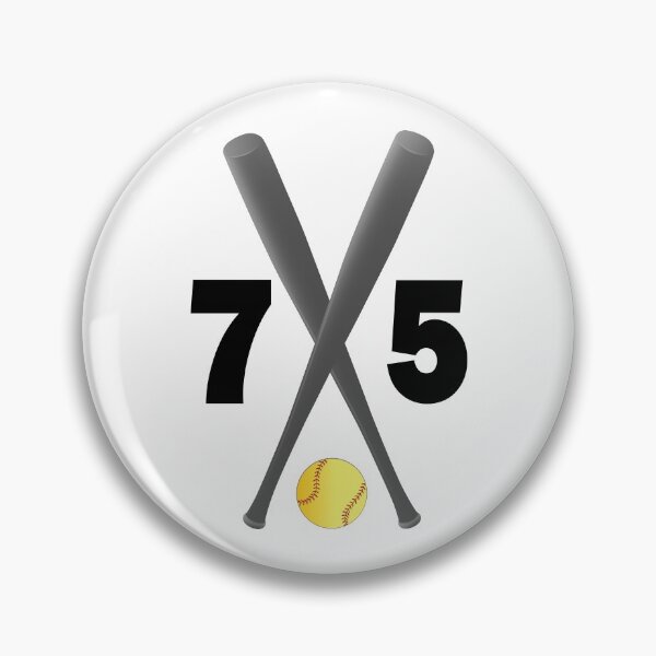 Item preview, Softball number 75 - seventy five with bats and ball designed and sold by AllShirts21.