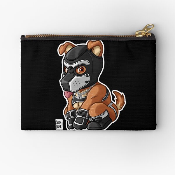 PLAYFUL PUPPY - WHITE MASK - BEARZOO SERIES Zipper Pouch