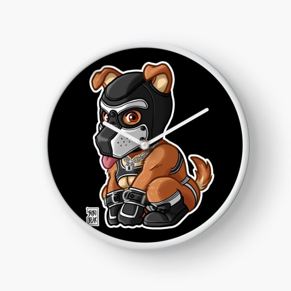 PLAYFUL PUPPY - WHITE MASK - BEARZOO SERIES Clock