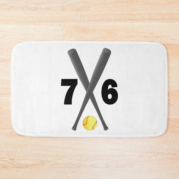 Item preview, Softball number 76 - seventy six with bats and ball designed and sold by AllShirts21.