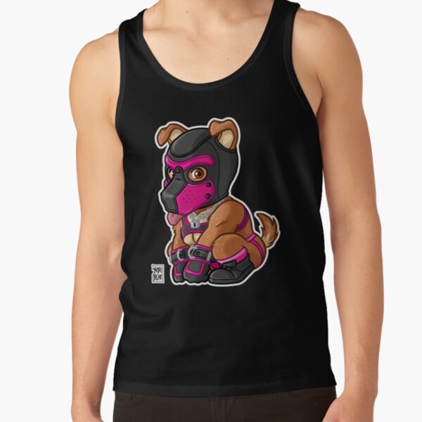 PLAYFUL PUPPY - PINK MASK - BEARZOO SERIES Tank Top