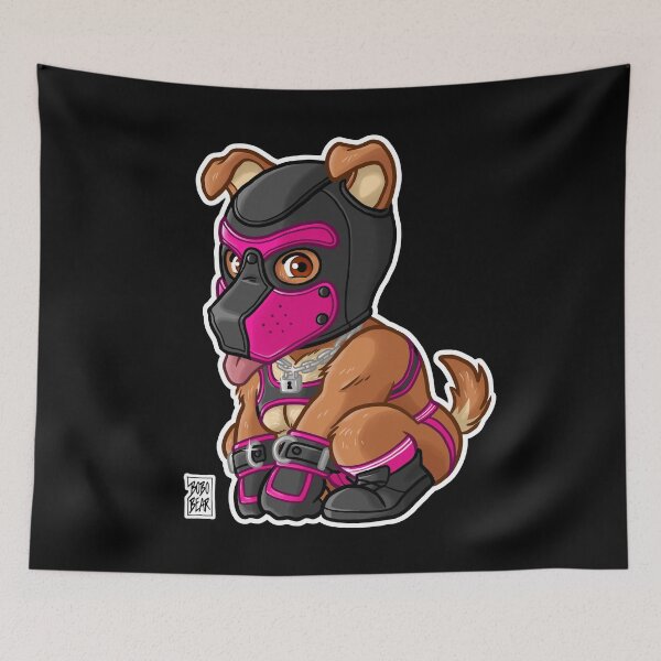 Item preview, PLAYFUL PUPPY - PINK MASK - BEARZOO SERIES designed and sold by bobobear.