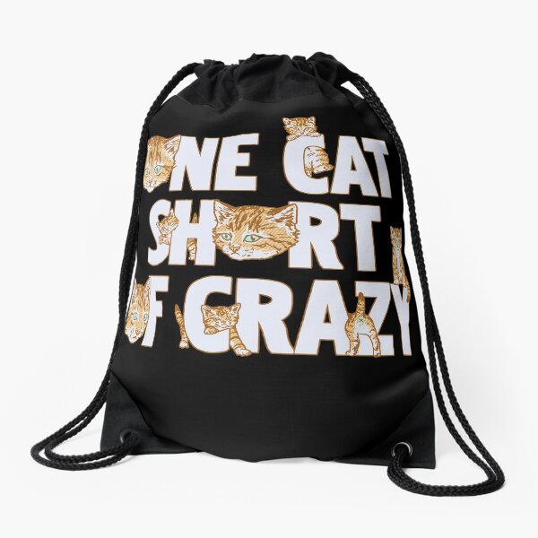 Drawstring Backpack Heartbeat Cat Rucksack 