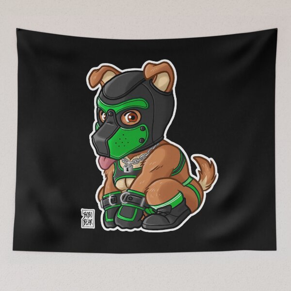 Item preview, PLAYFUL PUPPY - GREEN MASK - BEARZOO SERIES designed and sold by bobobear.