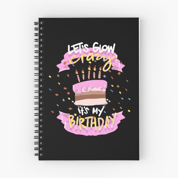 Item preview, Let's Glow Crazy It's My Birthday Glow Party print designed and sold by RedmonsDesigns.