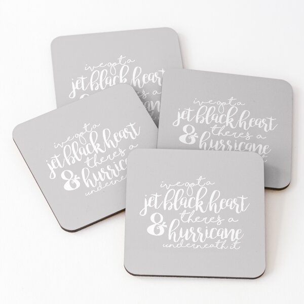 Item preview, Jet Black Heart Letras Gray designed and sold by halfaheart.