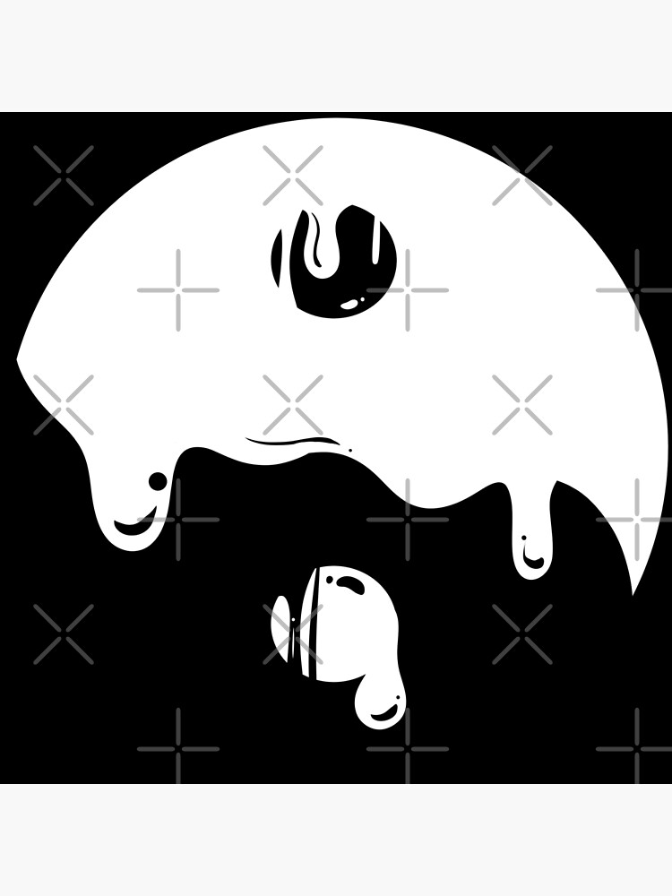 "Yin Yang Paint Drip" Poster by ZOMGrimm Redbubble