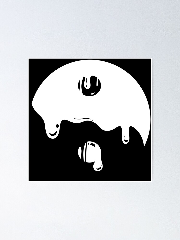 "Yin Yang Paint Drip" Poster by ZOMGrimm Redbubble