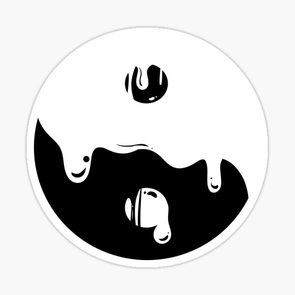 "Yin Yang Paint Drip" Sticker for Sale by ZOMGrimm Redbubble