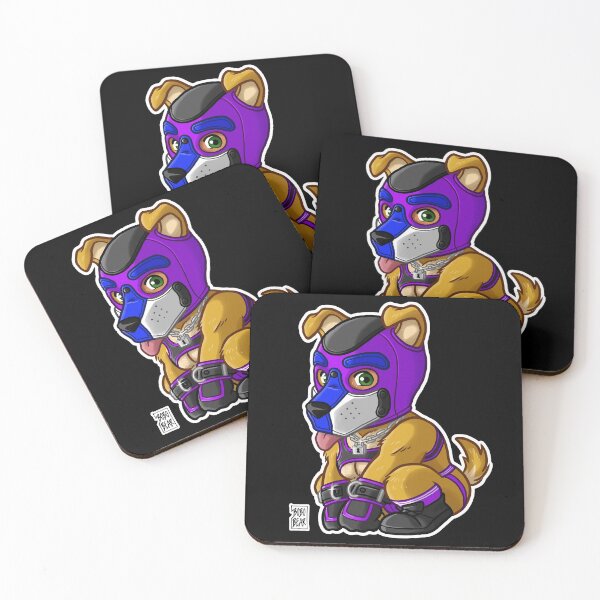 Item preview, PLAYFUL PUPPY - PURPLE MASK - BEARZOO SERIES designed and sold by bobobear.
