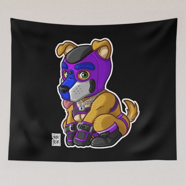Item preview, PLAYFUL PUPPY - PURPLE MASK - BEARZOO SERIES designed and sold by bobobear.