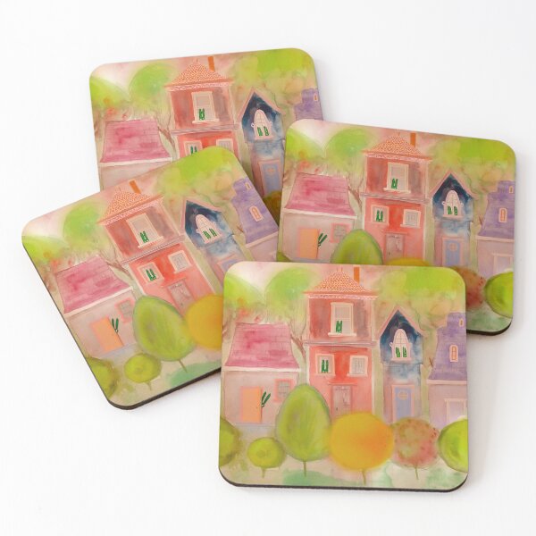 Item preview, green bunny town designed and sold by Marianna Tankelevich.