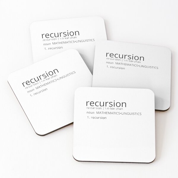 Item preview, Recursion Programming Coding Funny Design designed and sold by jameskinley.