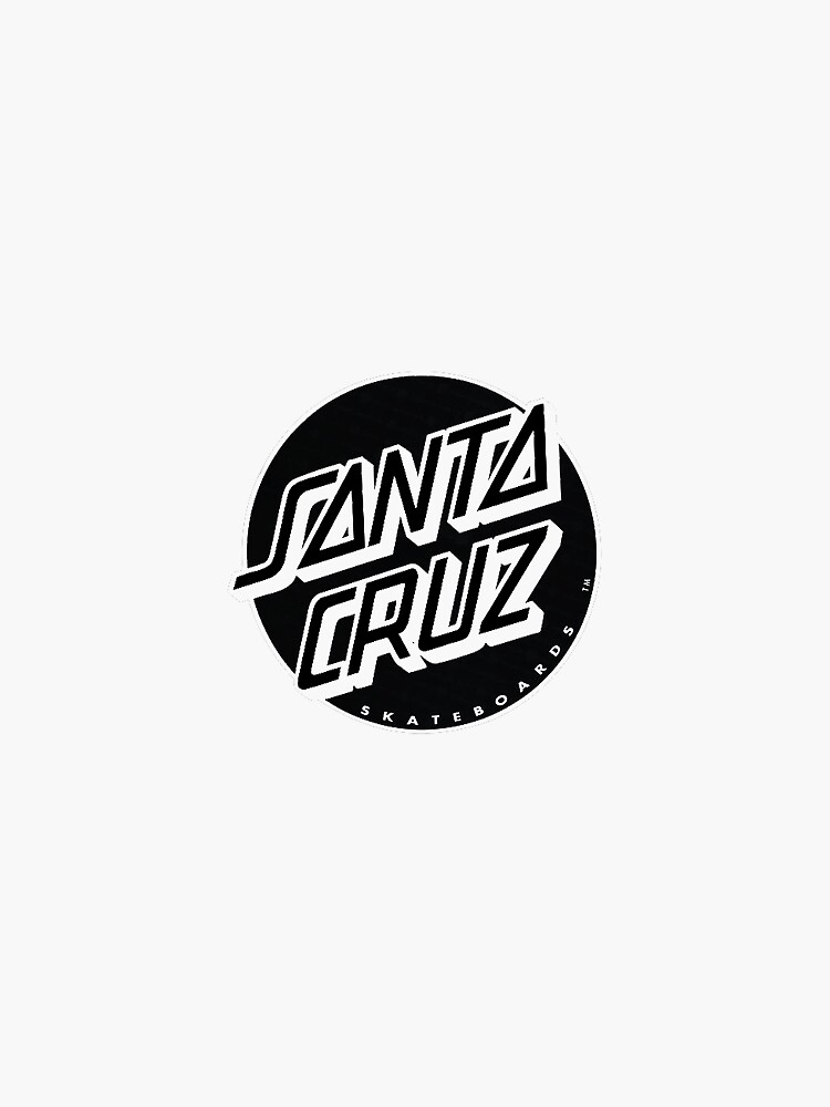 black and white santa cruz by stickers-for-u-