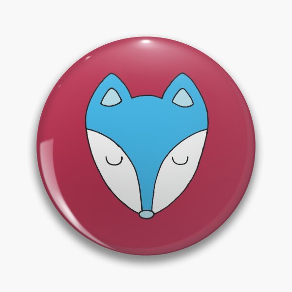 Item preview, Blue fox face in red circle designed and sold by RMK Creative.