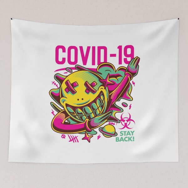 Item preview, COVID-19 - Stay Back! (Dabbing Smiley) designed and sold by BeerBro-Designs.