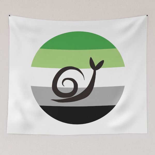 Item preview, Aromantic Aro Minimalist Pride Snail Logo designed and sold by PrideSnails.