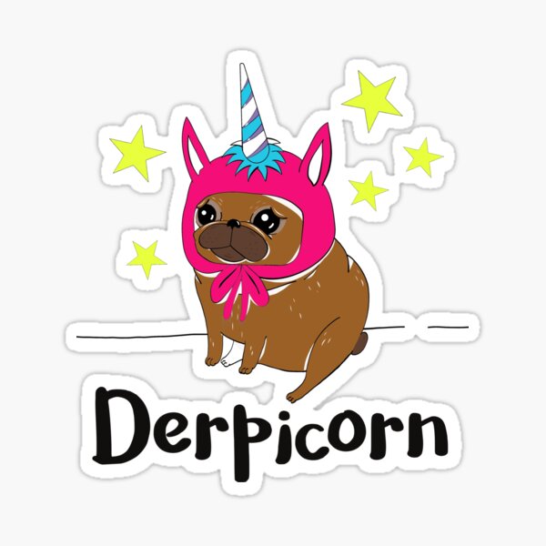 Derpy Derp Stickers Redbubble - derpy puppy roblox