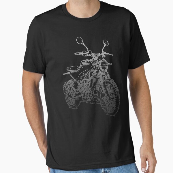 Item preview, Husqvarna Svartpilen 401 pencil silhouette motorcycle art naked bike roadster designed and sold by logotechdesign.