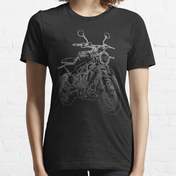 Husqvarna Svartpilen 401 Bleistift Silhouette Motorrad Kunst Naked Bike Roadster Essential T-Shirt