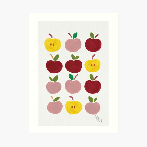 Apples Gouache Illustration Art Print