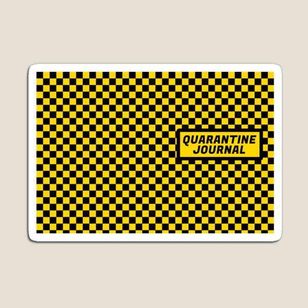 Item preview, Quarantine Journal Hardcover Diary - Bright Yellow and Black Checked Pattern designed and sold by Urban-Lettering.