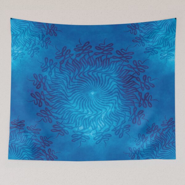Item preview, Batik Blue Mandala Style Design designed and sold by SassAndHoney.