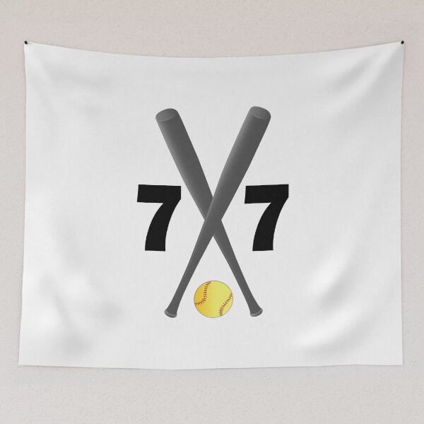 Item preview, Softball number 77 - seventy seven with bats and ball designed and sold by AllShirts21.