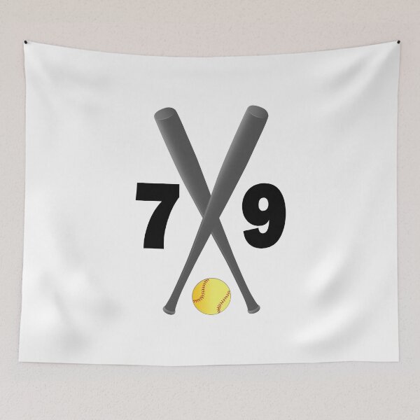 Item preview, Softball number 79 - seventy nine with bats and ball designed and sold by AllShirts21.