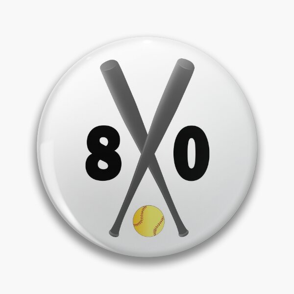 Item preview, Softball number 80 - eighty with bats and ball designed and sold by AllShirts21.