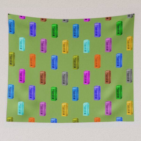 Item preview, Phone booth on greenery designed and sold by AHELENE.