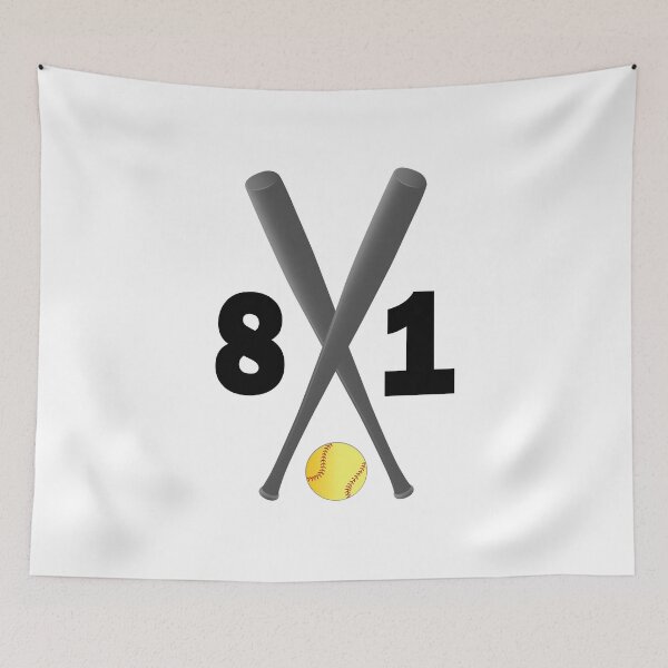 Item preview, Softball number 81 - eighty one with bats and ball designed and sold by AllShirts21.