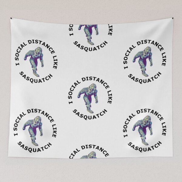 Item preview, I Social Distance Like Sasquatch - Black designed and sold by ryanwfraser.