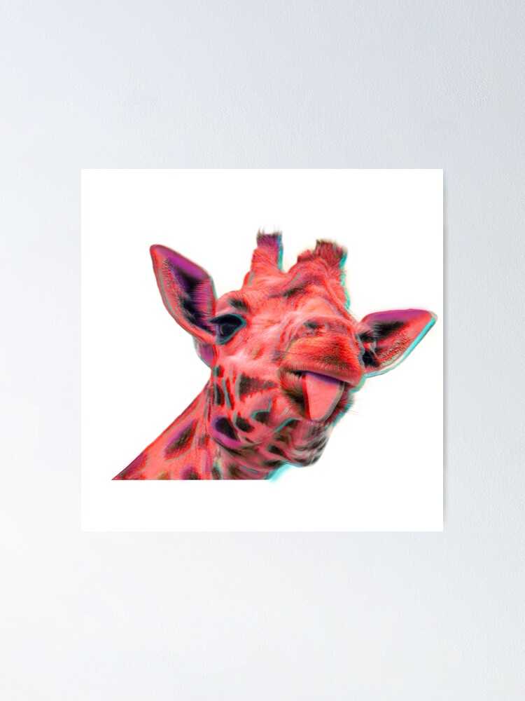 3D Giraffe Animal Cute Trippy Faded 3D Giraffe Animal Cute Trippy Faded