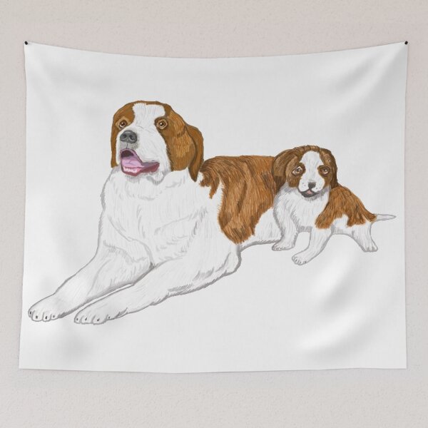 Artikelvorschau, Saint Bernard Pop und Welpe entworfen und verkauft von pinkyjainpan.