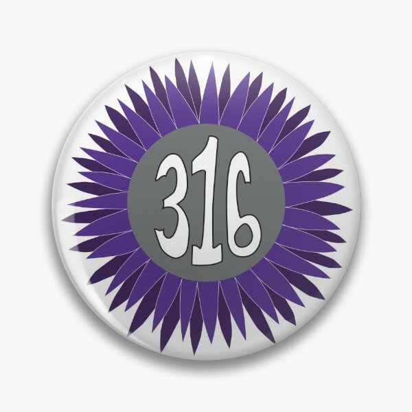 Item preview, Hand Drawn Kansas Sunflower 316 Area Code Purple designed and sold by itsrturn.