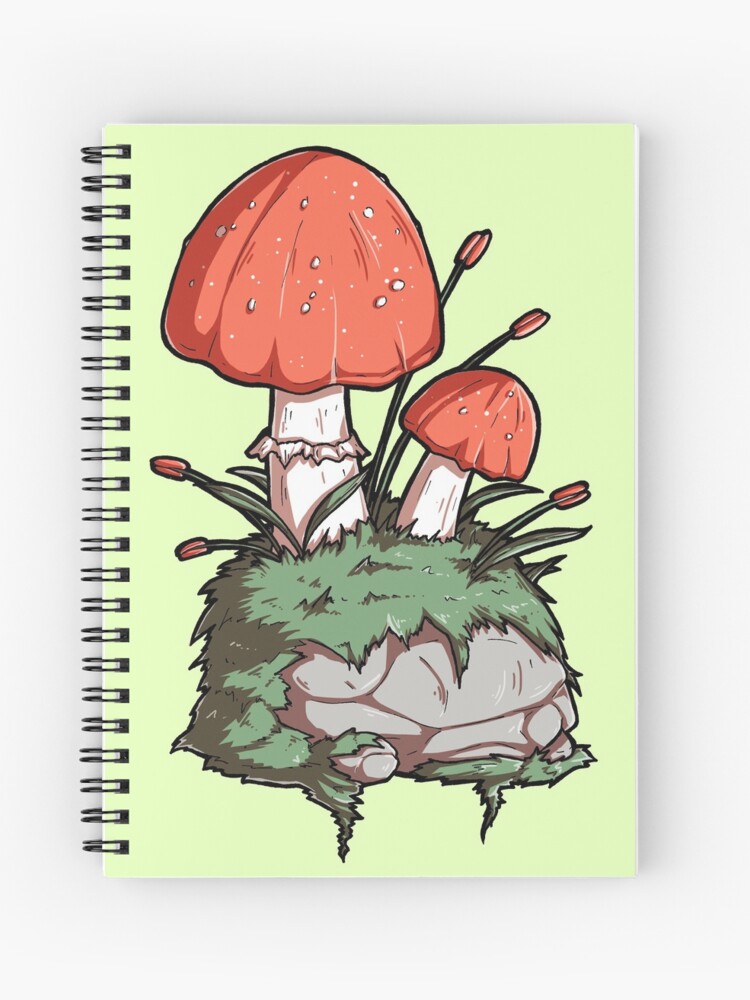 Cuaderno de espiral «Hongos y musgo y una roca» de edemoss | Redbubble