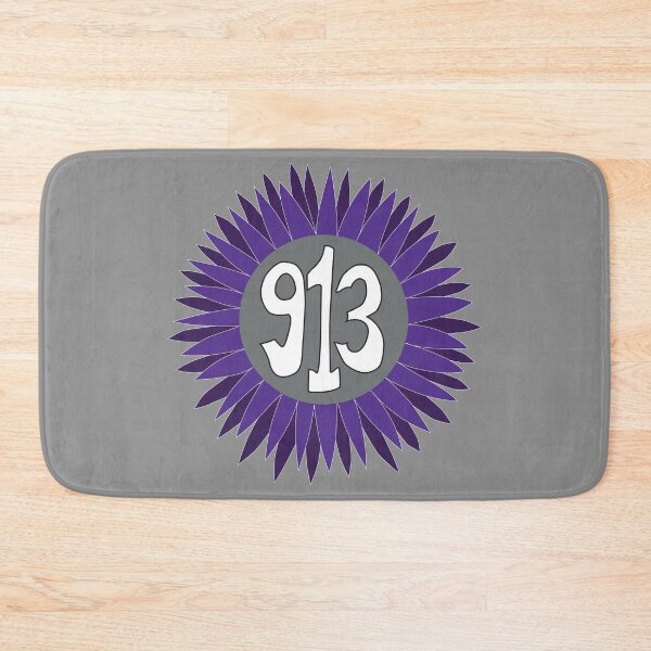 Item preview, Hand Drawn Kansas Sunflower 913 Area Code Purple designed and sold by itsrturn.
