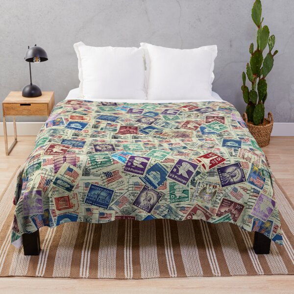 Item preview, Set of various USA postage stamps as background. designed and sold by IaroslavB.