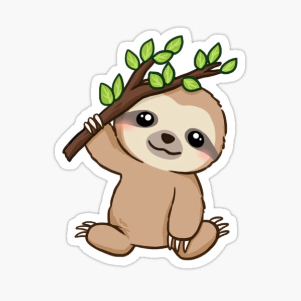 Baby Hanging Sloth Sticker