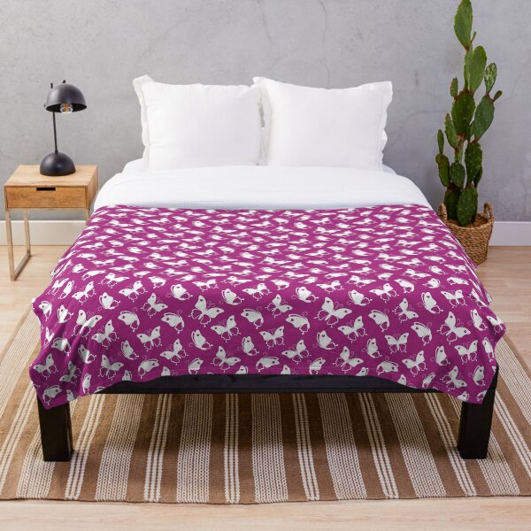 Item preview, Seamless pattern of beautiful white butterflies with a heart on a purple background designed and sold by Deviser.