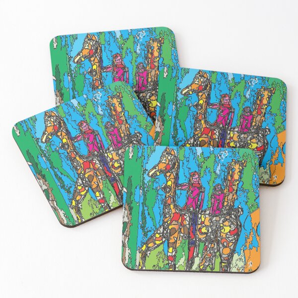 Artikelvorschau, GiraffeBack Riding in the Enchanted Forest, TeresaTown bei Redbubble 2020 entworfen und verkauft von Mark Stansberry.