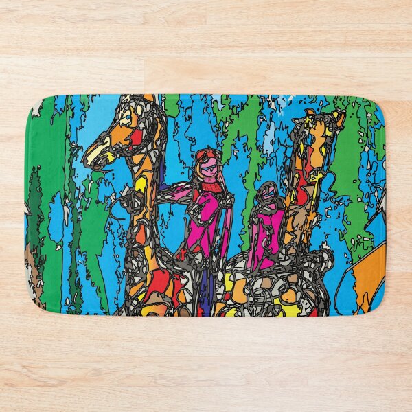 Item preview,  GiraffeBack Riding in the Enchanted Forest, TeresaTown at Redbubble 2020 designed and sold by Mark Stansberry.