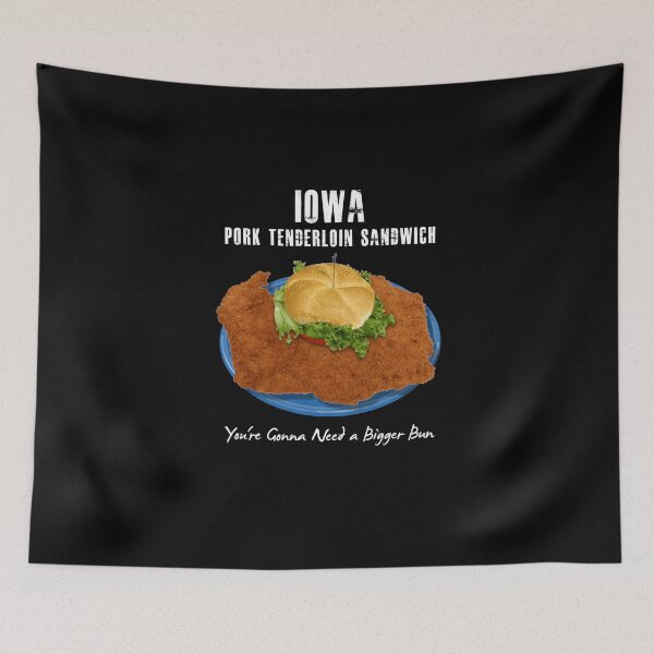 Item preview, Pork Loin Sandwich Deep Fried Cutlet Hamburger Bun Midwest designed and sold by twHistory.