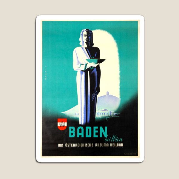 Item preview, Baden bei Wien vintage travel poster designed and sold by stickart-marek.
