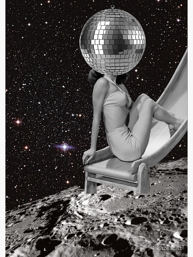 Poster for Sale avec l'œuvre « Boule à facettes » de l'artiste  kikicollagist