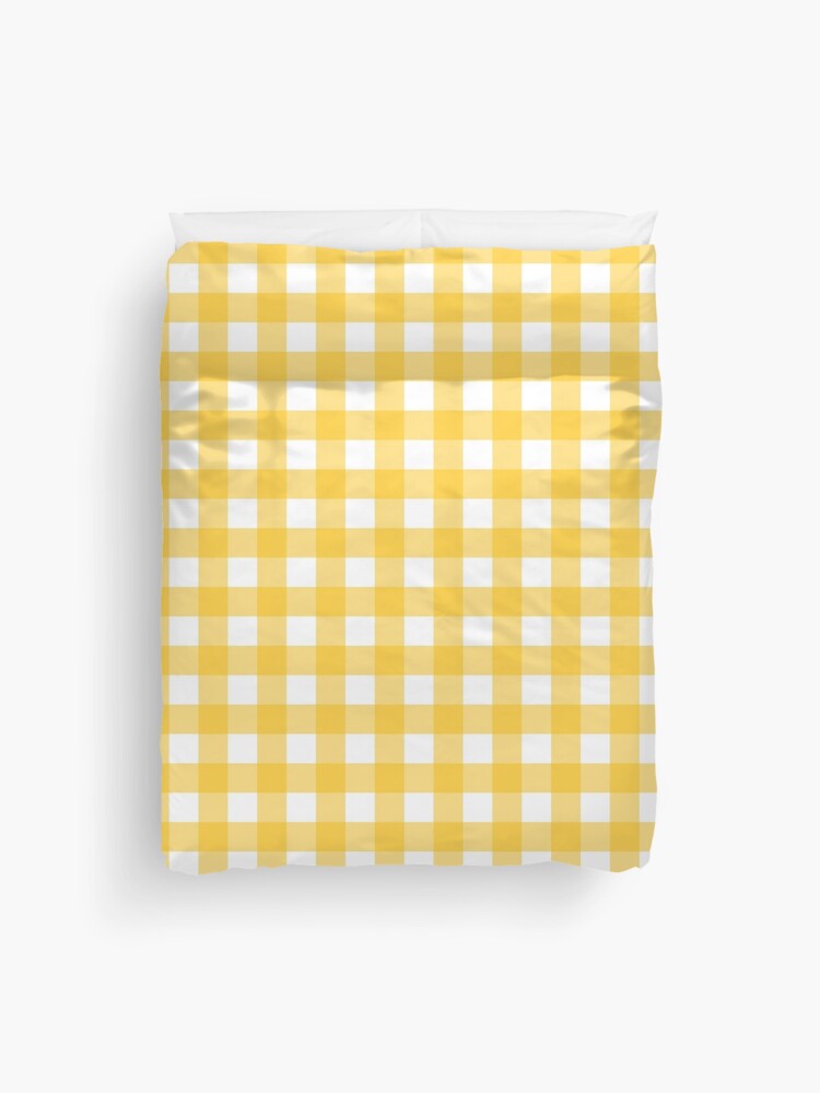 yellow gingham duvet set