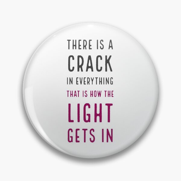 Item preview, There is a crack in everything, that is how the light gets in - inspirational quote designed and sold by Inspirationmotivation.