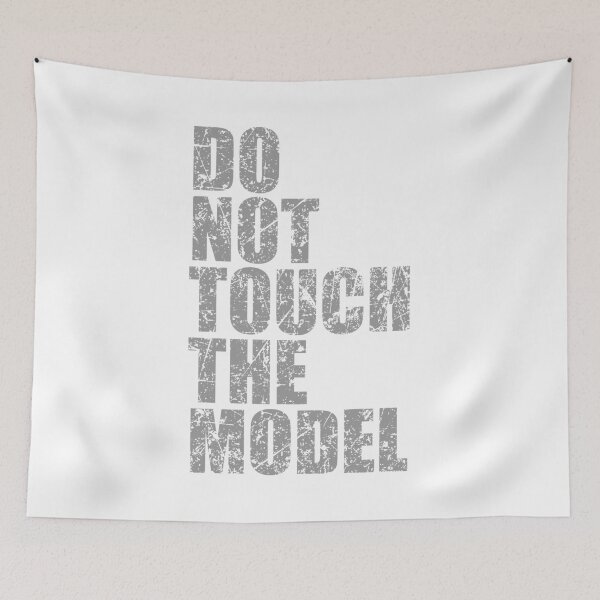 Item preview, of do not touch the model -  gray - scratched inscription designed and sold by He-Be.